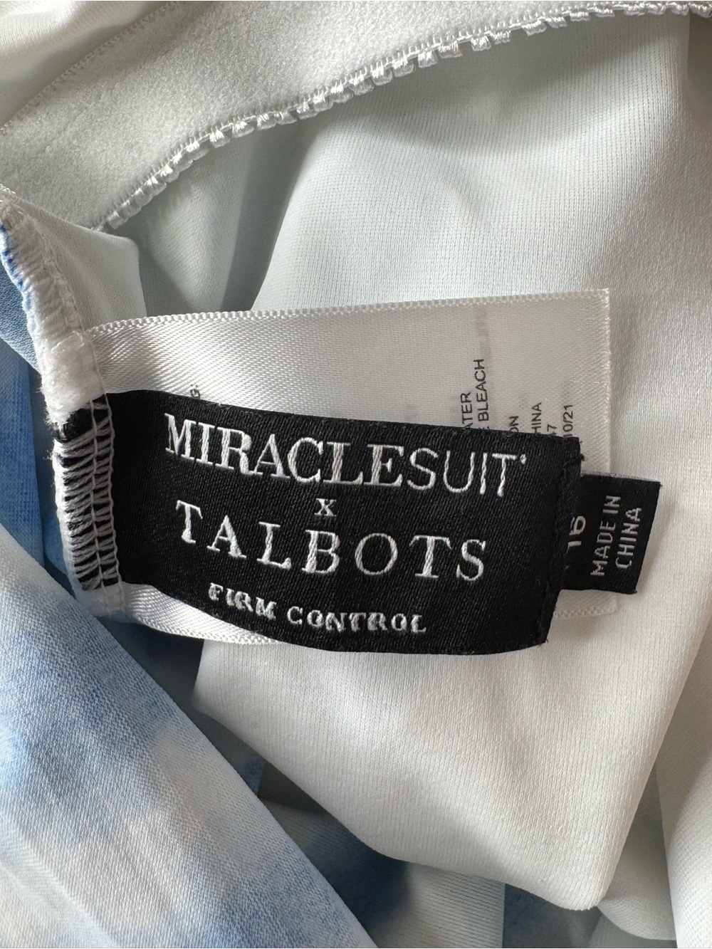 Miracle Suit x Talbots Blockbuster Blue White Size 16 One Piece Summer Beach - Picture 3 of 7